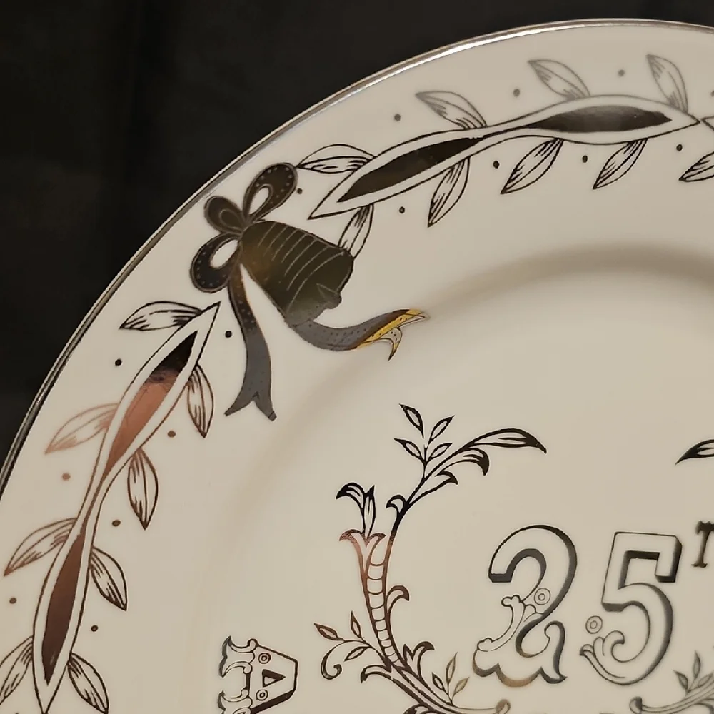 25th Anniversary Decorative Plate Vintage